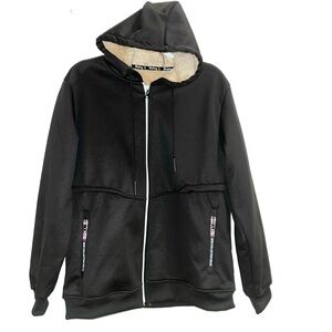 Men's Black Hooded Jacket NWOT